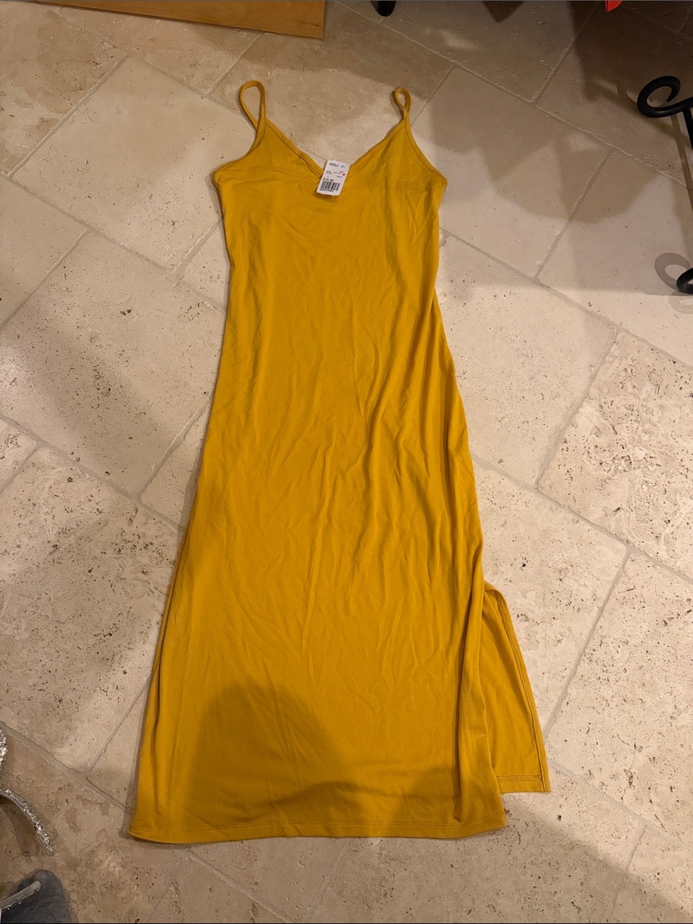 Forever 21 Mustard Yellow Maxi Slip Dress